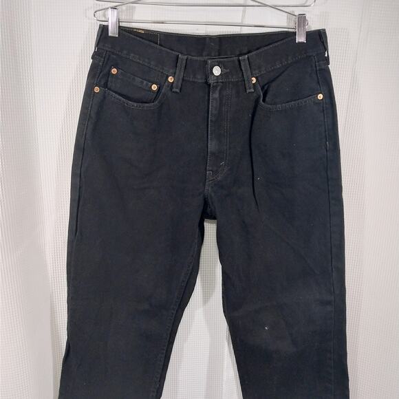 LEVI'S! LEVI STRAUSS & CO.! CLASSIC BLACK DENIM RELAXED JEANS, 550! SZ 32 X 42 - Picture 3 of 13